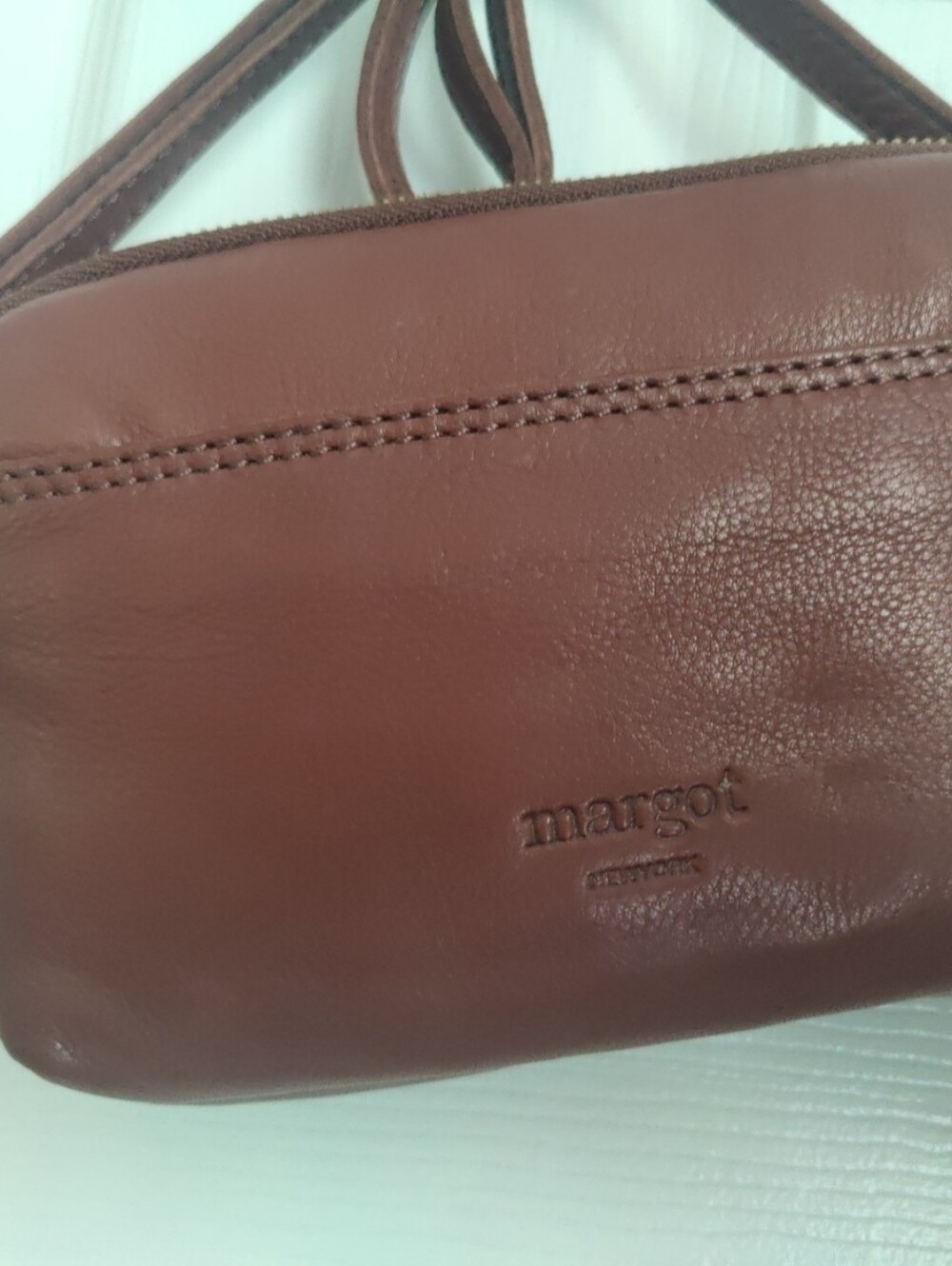 Margot Brown Leather Crossbody Bag